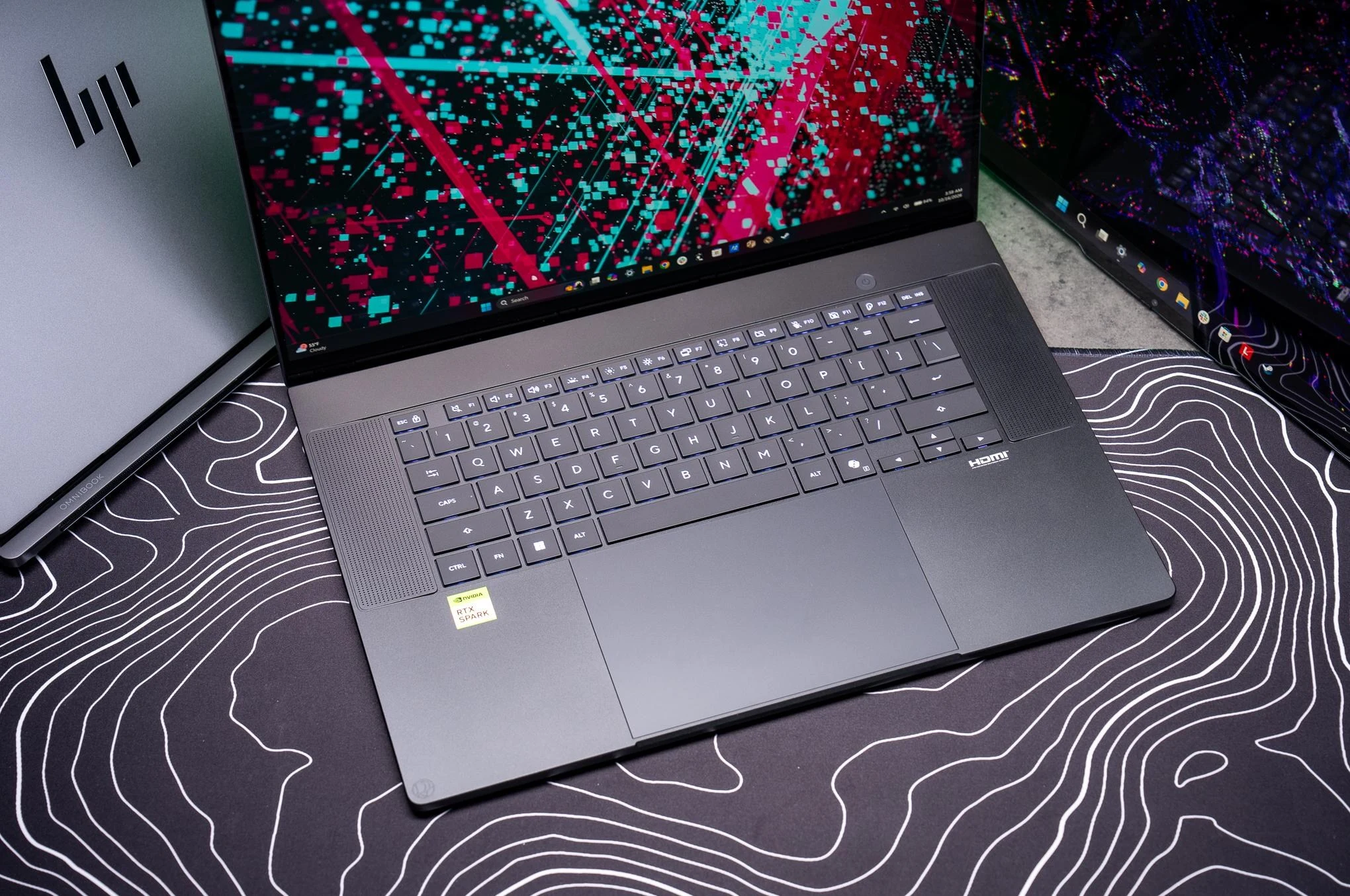 All the Spark laptops we tested so far have great keyboards and haptic trackpads.