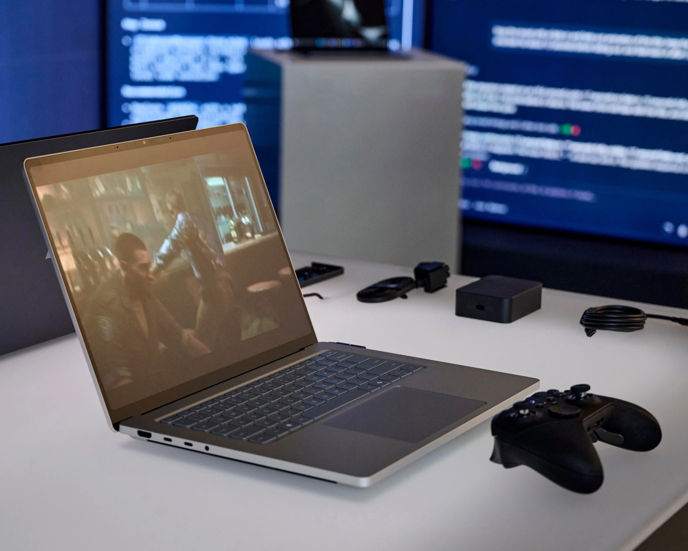 Gears of War: E-Day running on the Surface Laptop Ultra during a Microsoft demo.
