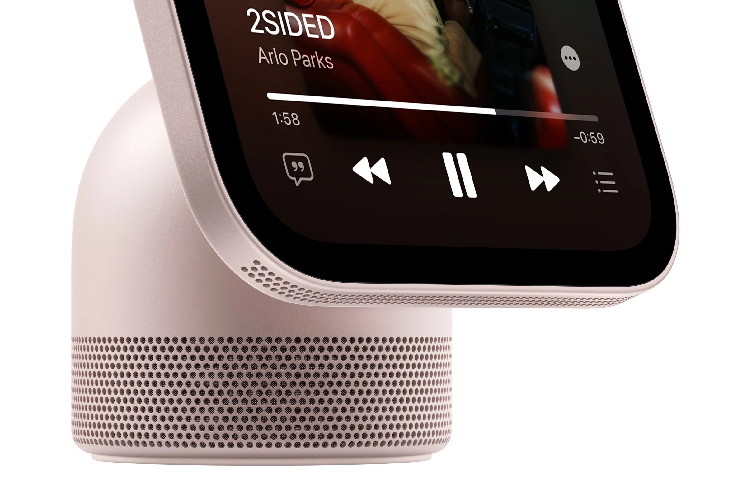 You can control playback with touch or voice.