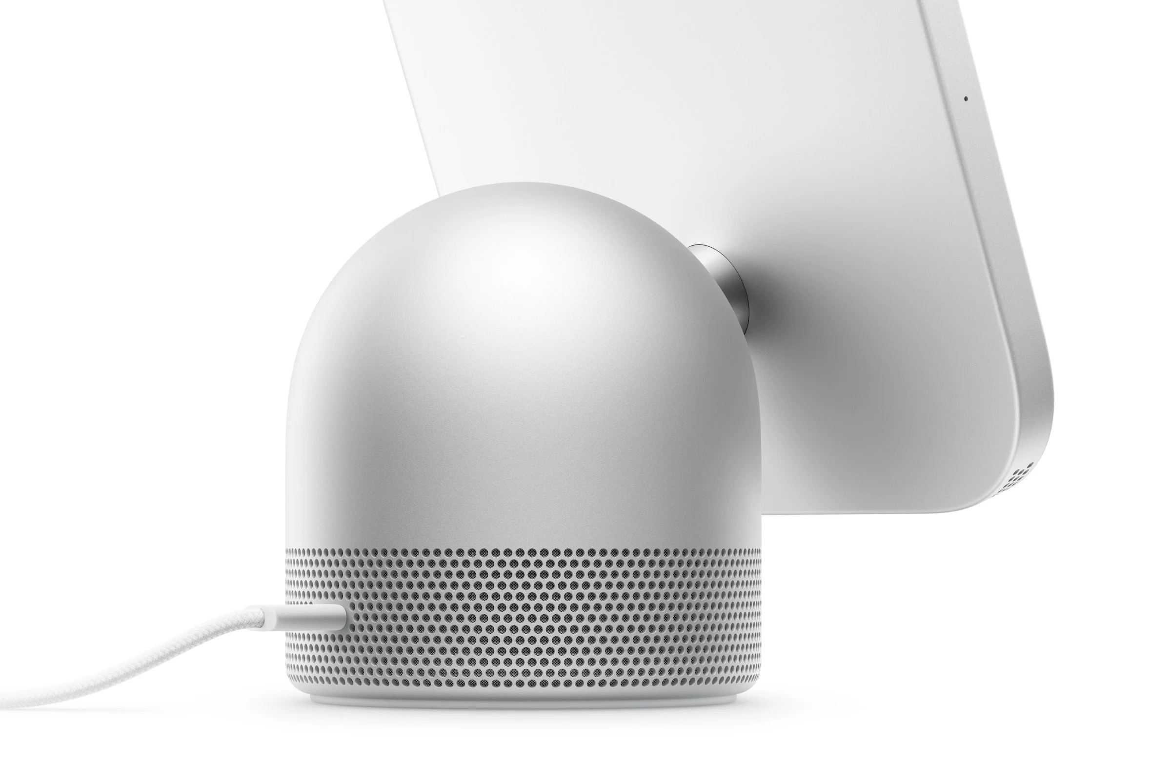 It’s powered by a color-matched, woven USB-C cable.