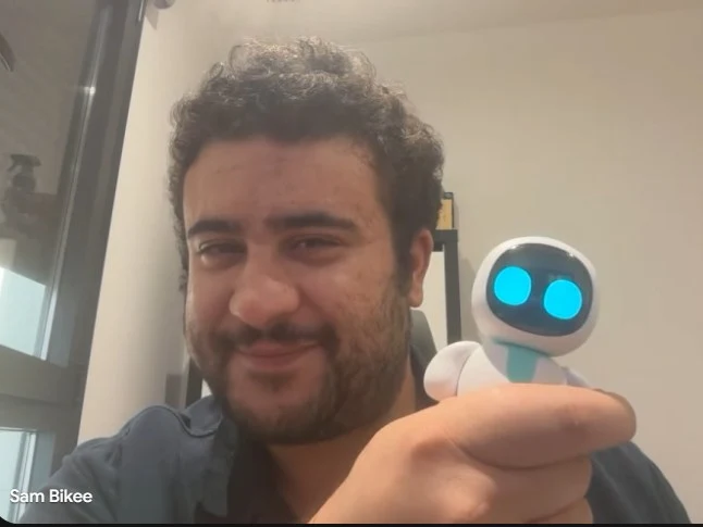 Azdoufal poses with the Eiliko he bought.