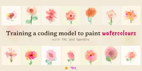 Training a coding model to paint watercolours