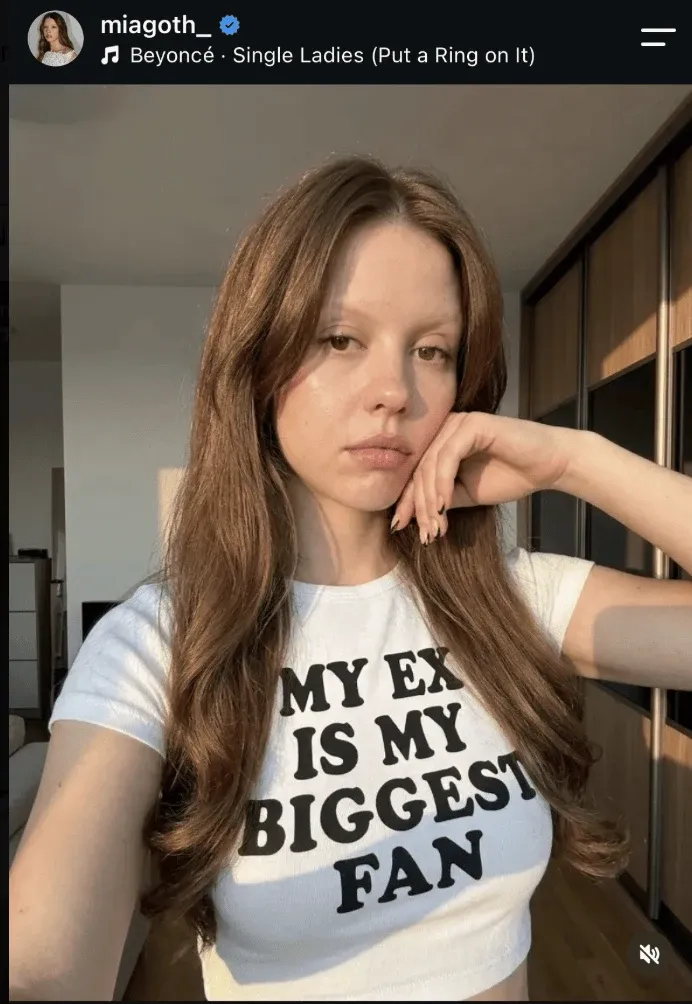 An image of Goth shared to Instagram, which her representatives say is AI-generated.