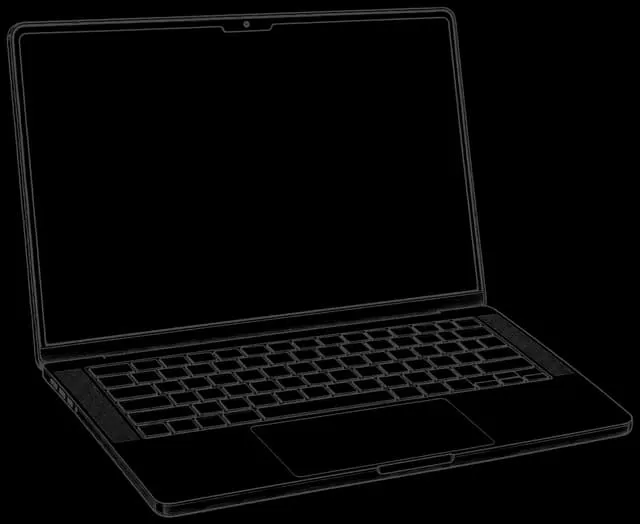 Drawing of the MacBook Pro